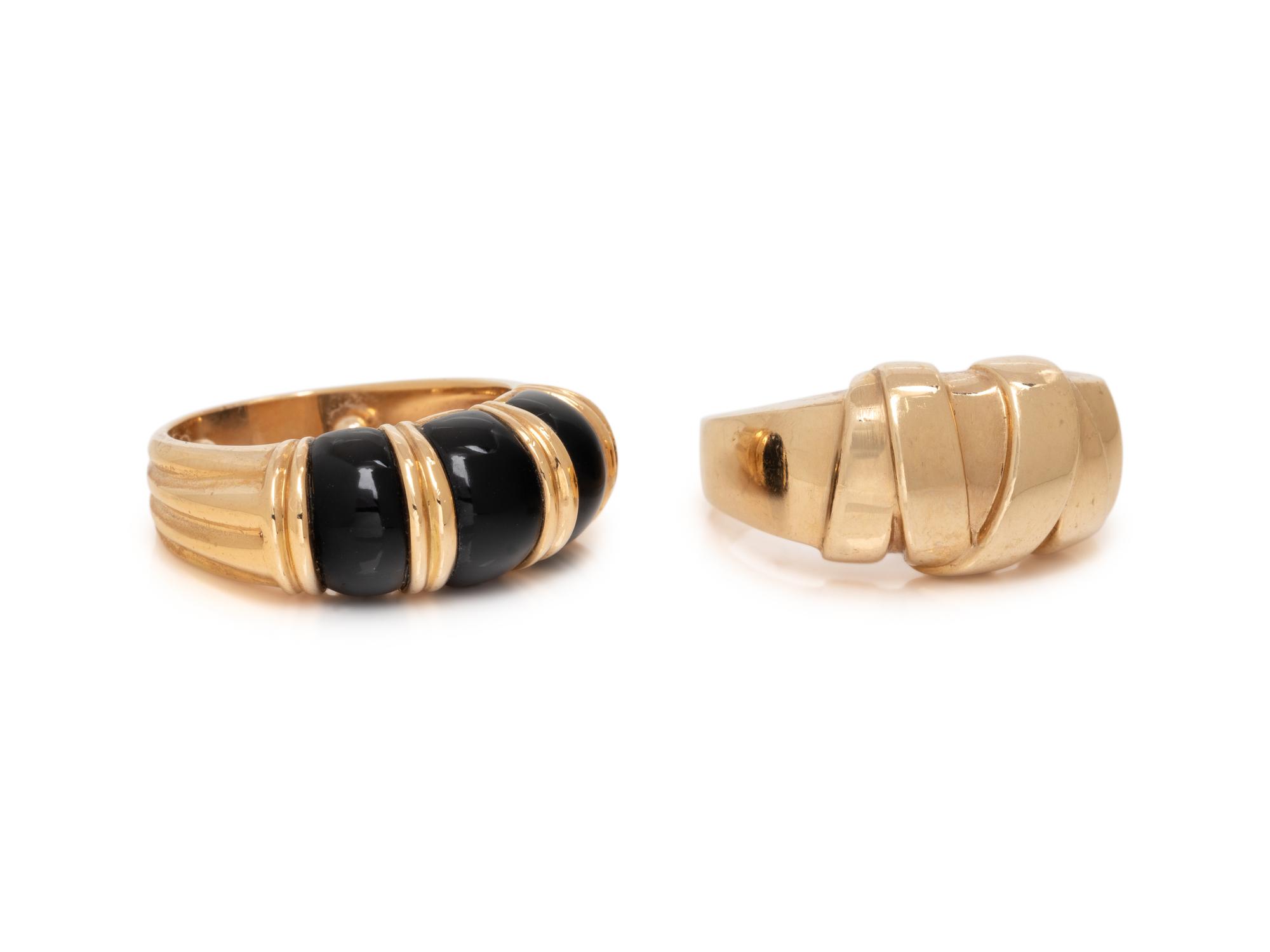 COLLECTION OF YELLOW GOLD RINGS