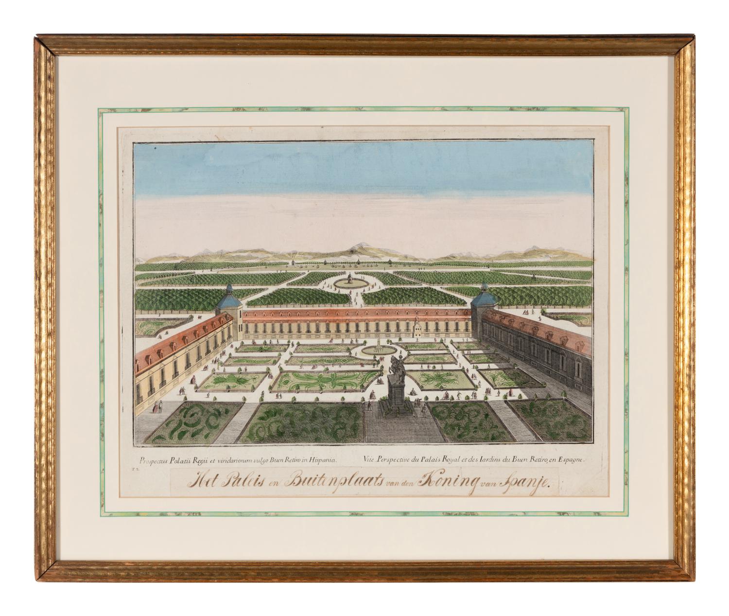 A Group of Eight Hand Colored Topographical Engravings