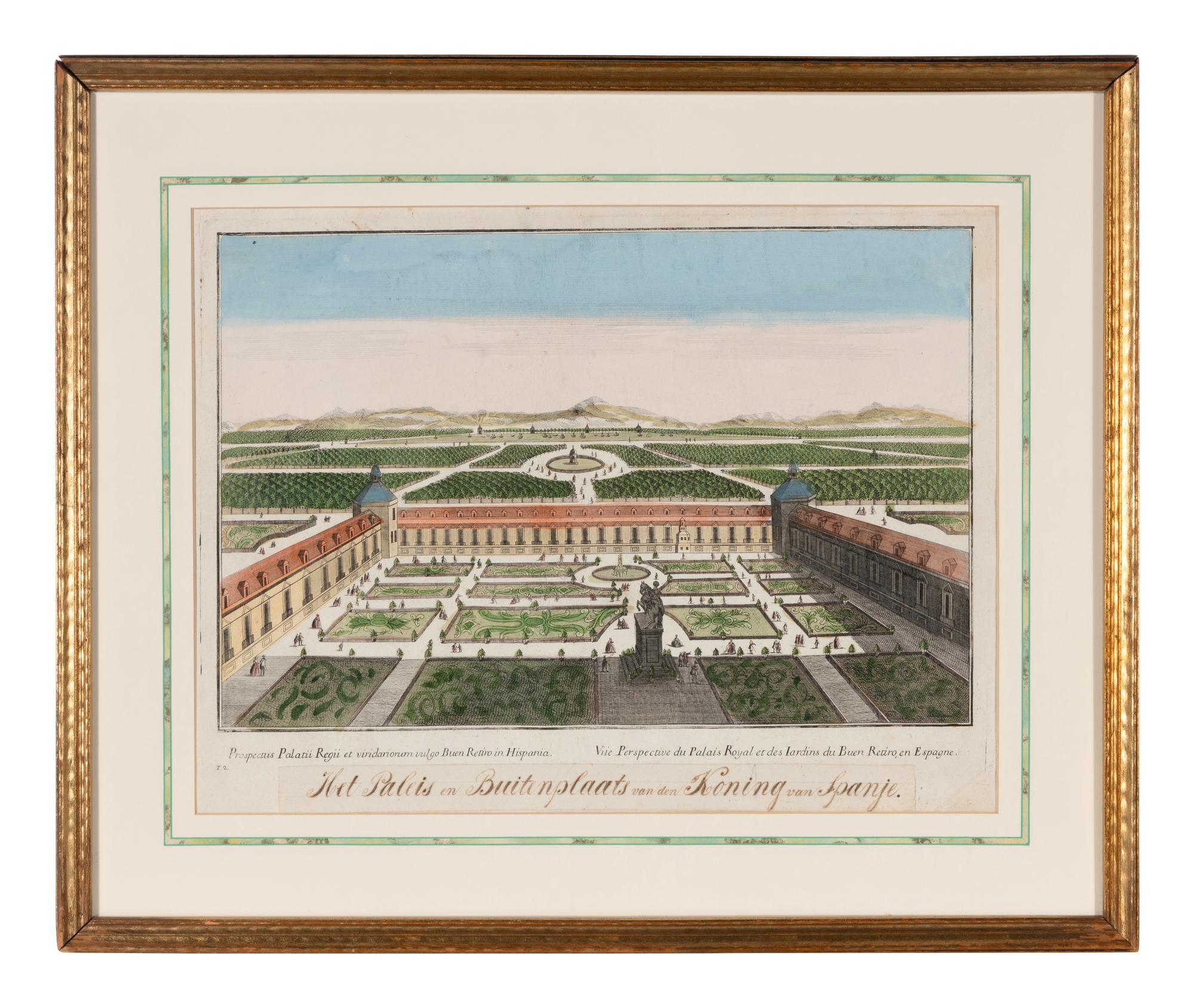 A Group of Eight Hand Colored Topographical Engravings