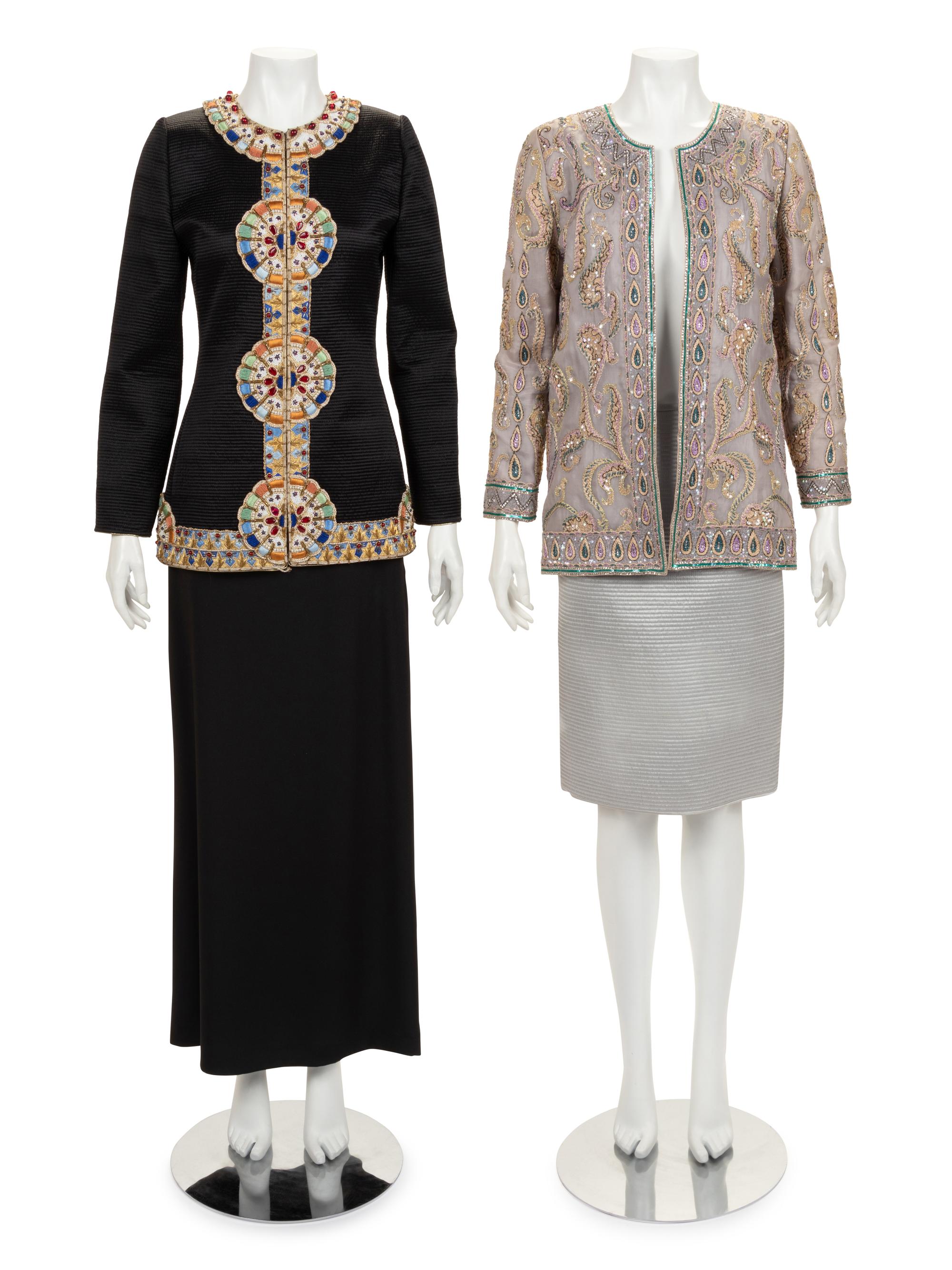 Two Mary McFadden Skirt Suits, 1980-90s