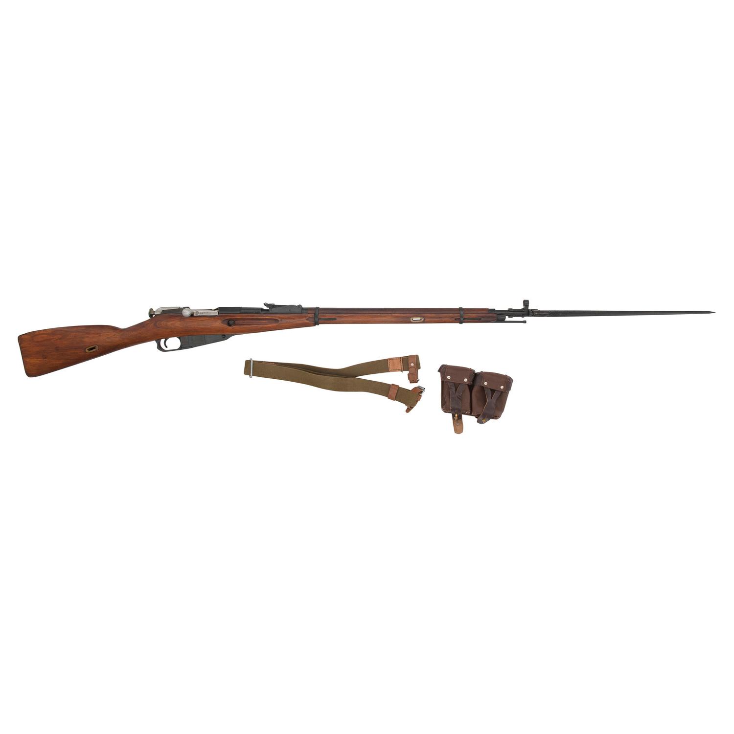 *1930-Dated Izhevsk Mosin Nagant Rifle with Bayonet and Accessories