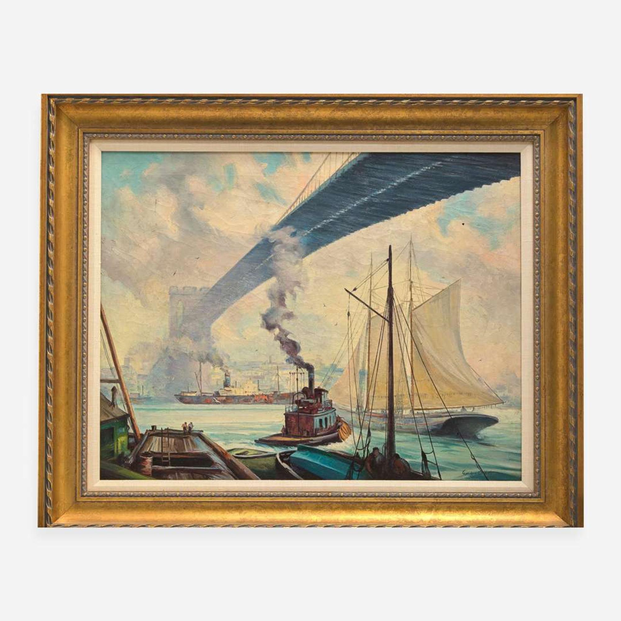 Gordon Hope Grant (American, 1875-1962) Brooklyn Bridge
