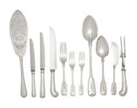 An English Silver Flatware Service
