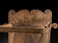 Mohawk Carved and Painted Cradleboard