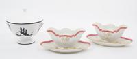 A Pair of French Porcelain Gravy Boats Width of gravy boats 11 inches. — 19TH/20TH CENTURY