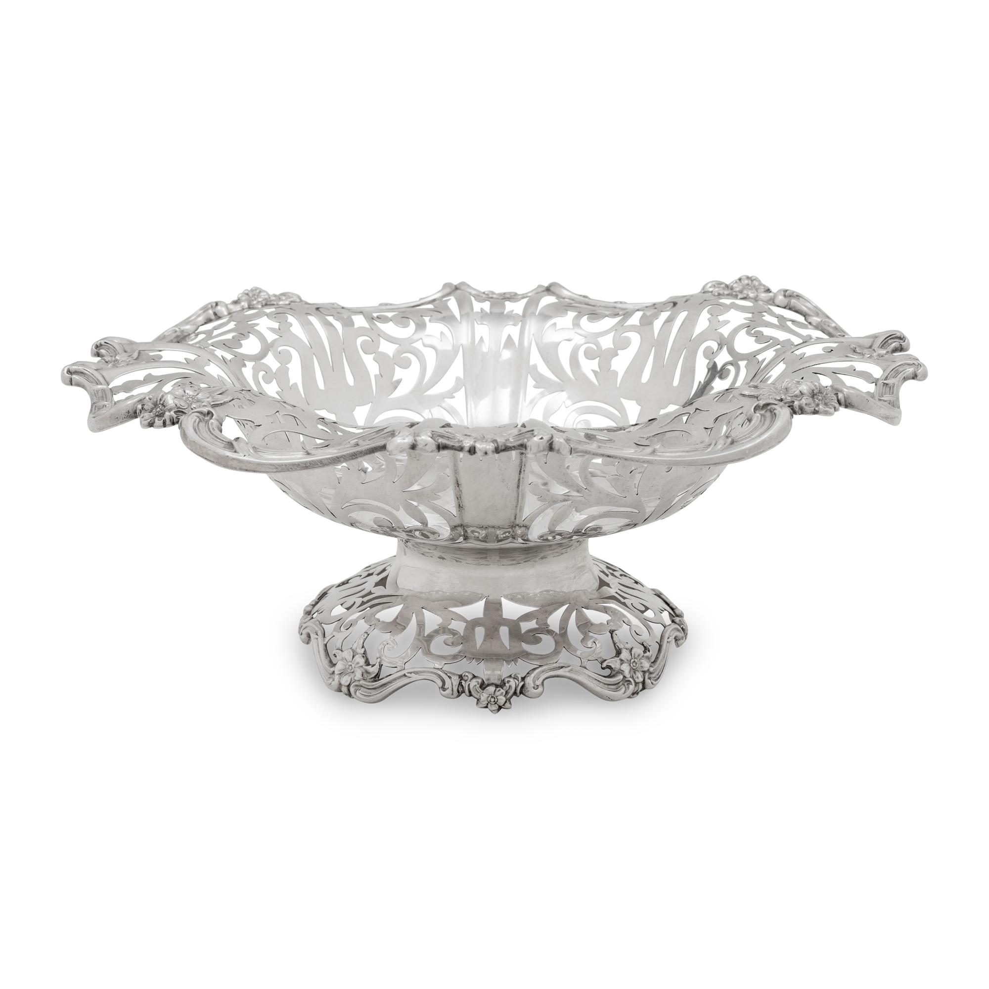An American Silver Reticulated Dish