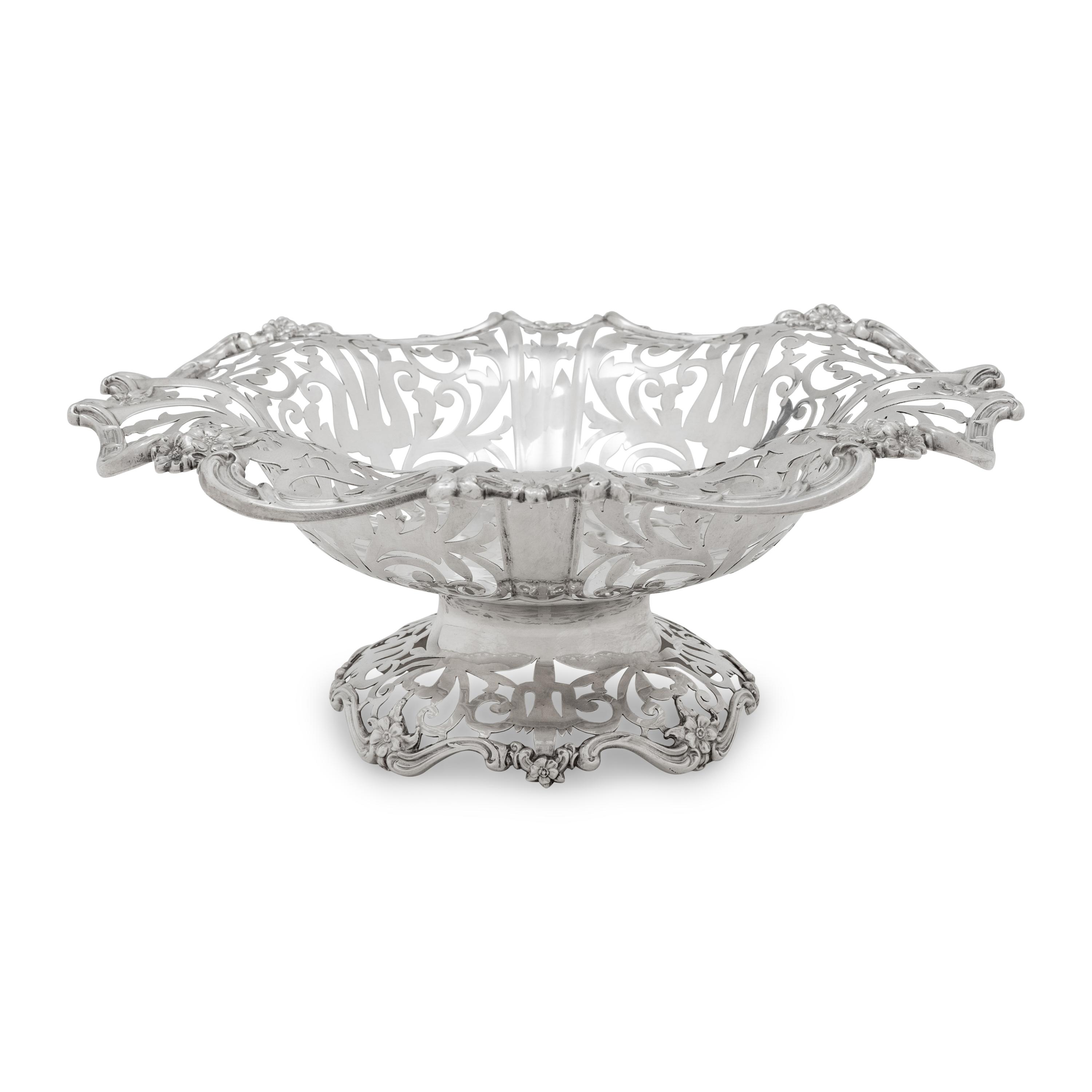 An American Silver Reticulated Dish