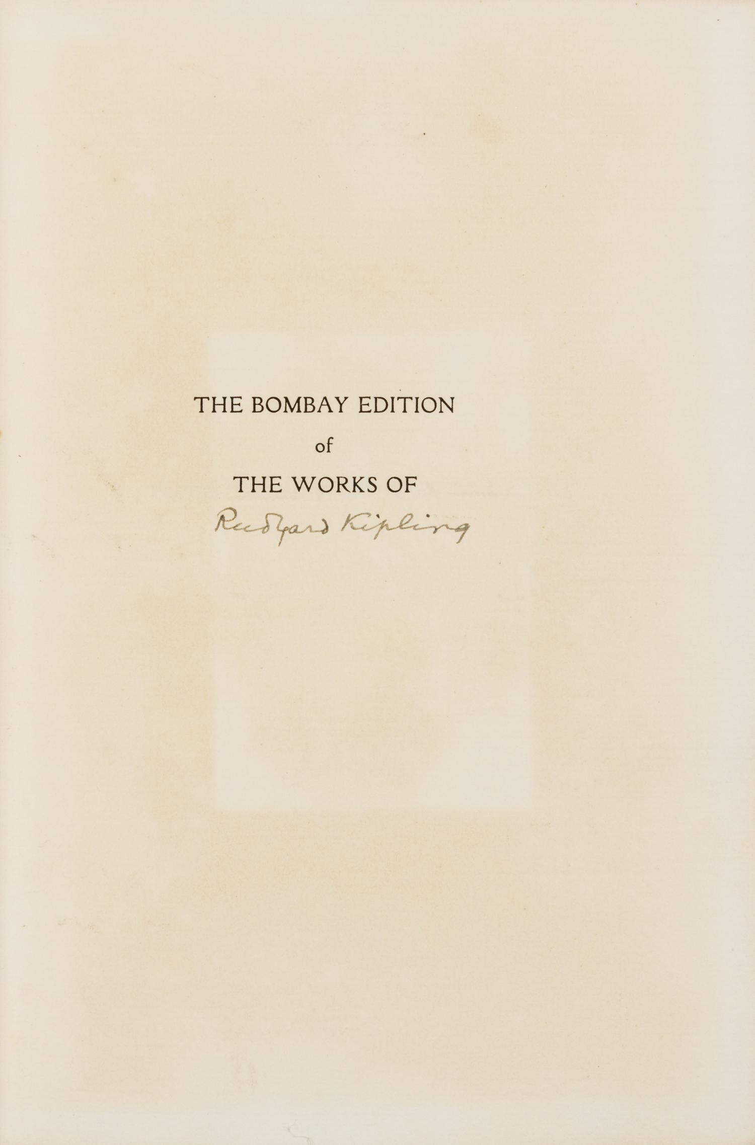 KIPLING, Rudyard. The Works of Rudyard Kipling. London: Macmillan and Co. Limited, 1913-1938.