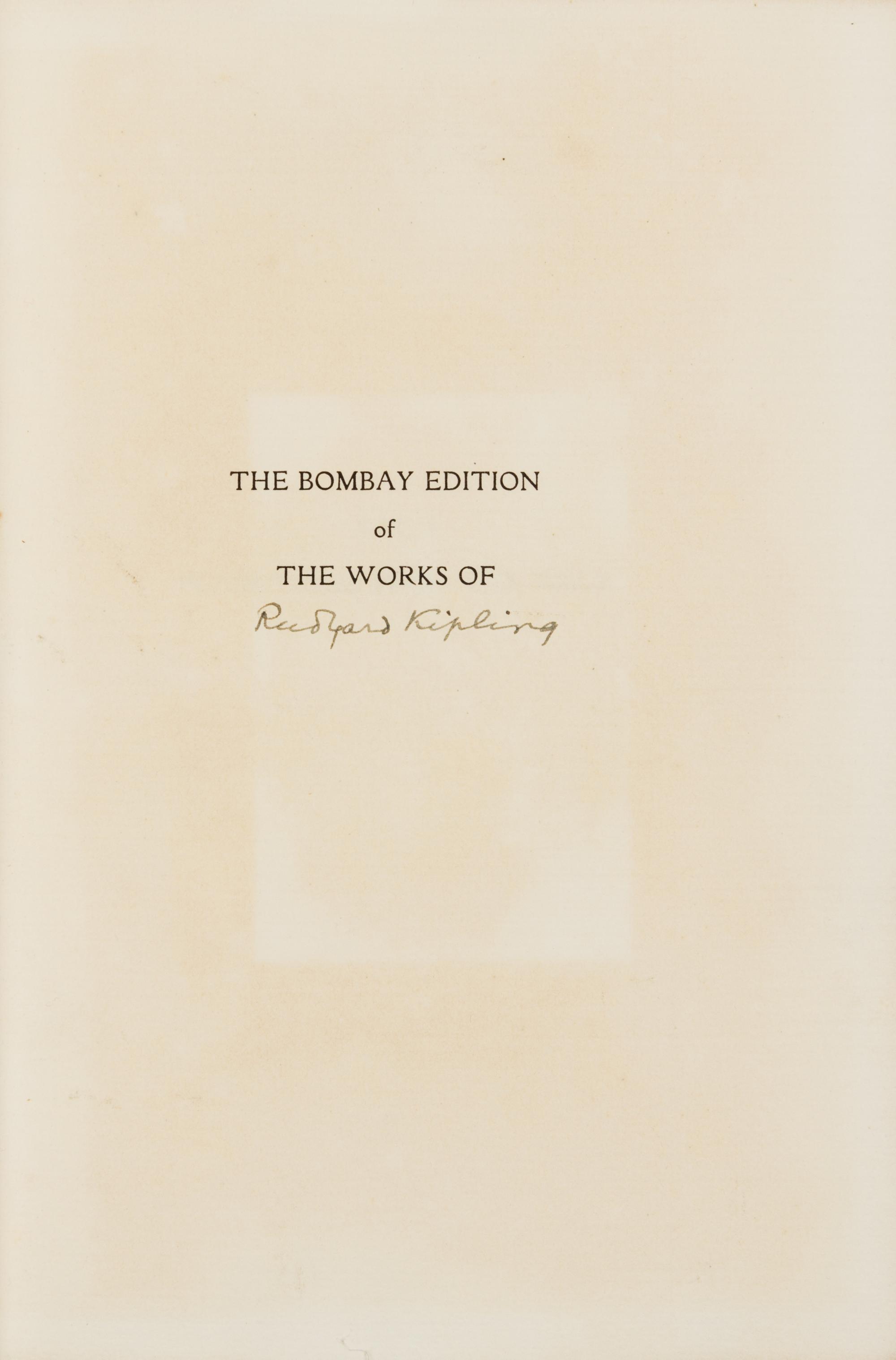 KIPLING, Rudyard. The Works of Rudyard Kipling. London: Macmillan and Co. Limited, 1913-1938.