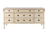 A White-Painted Breakfront Console Commode