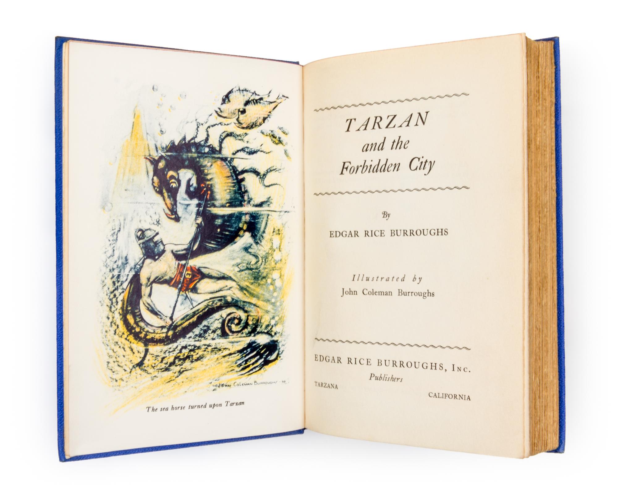 BURROUGHS, EDGAR RICE. Tarzan and the Forbidden City. Tarzana, CA, 1938. First edition.