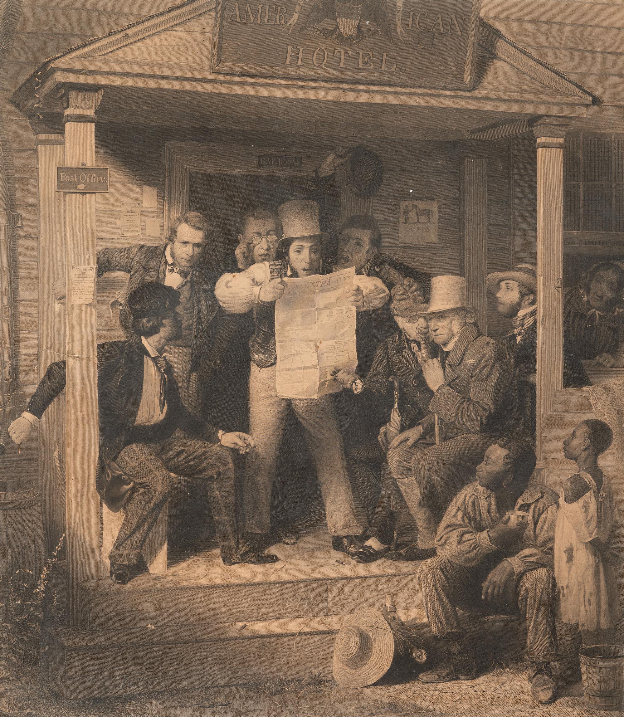 [MEXICAN WAR]. JONES, Alfred (1819-1900), engraver. after Richard Caton WOODVILLE (1825-1855). American Art-Union (1838-1852), publisher. Mexican News .