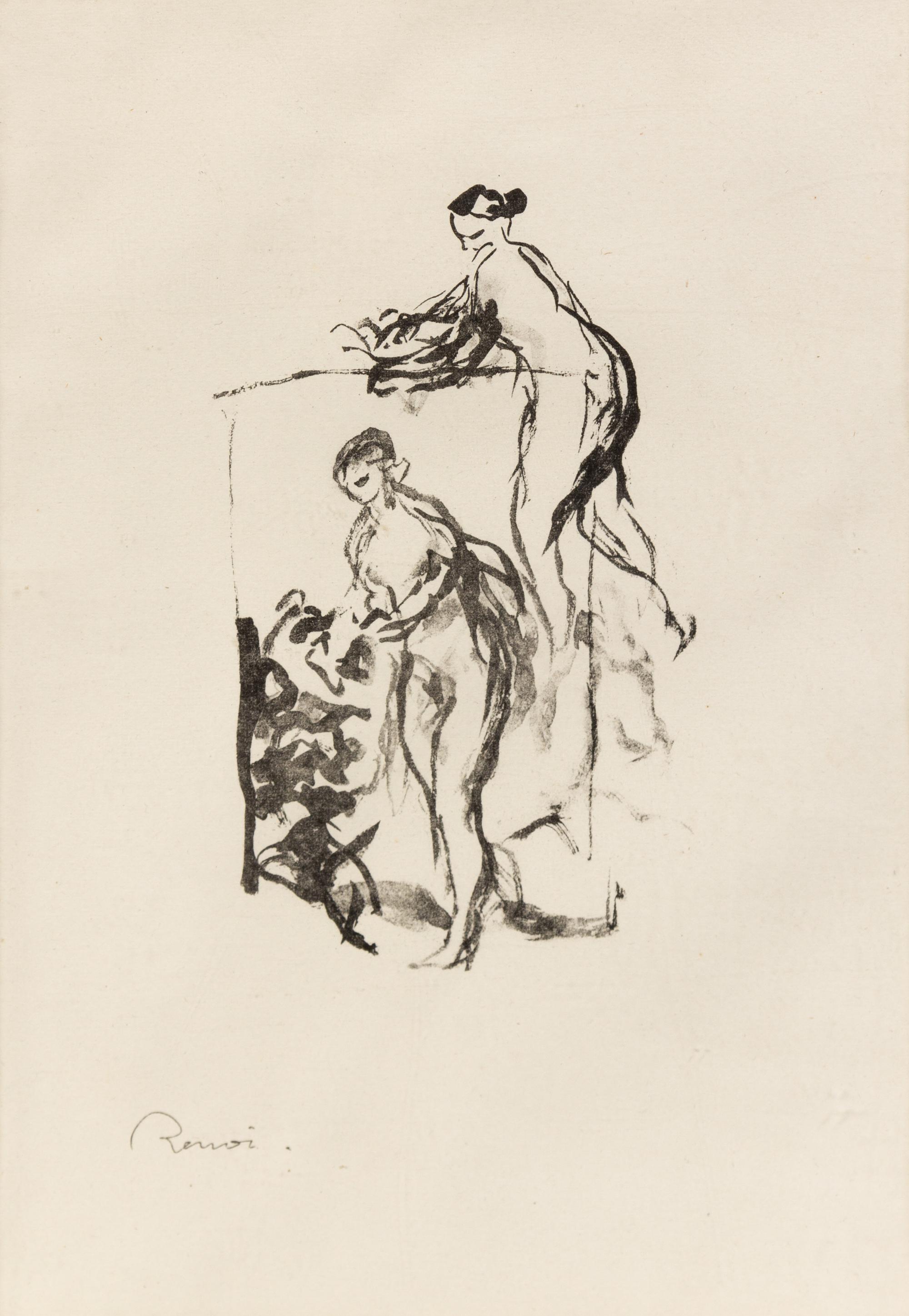 Pierre-Auguste Renoir, (French, 1841-1919), Femme au Cep de Vigne, 3eme variante (from L'Album des Douze Lithographies Originales) 1904