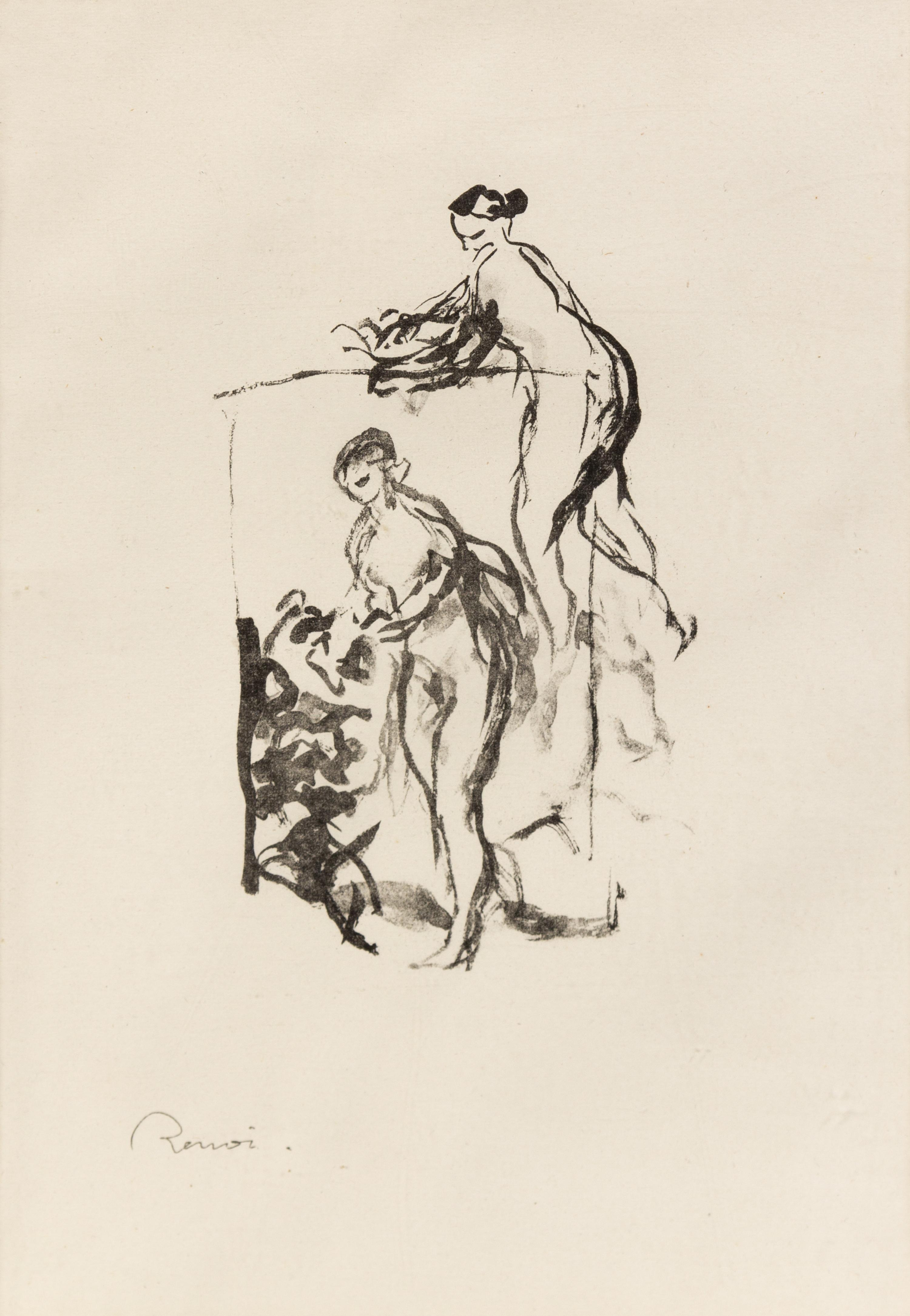 Pierre-Auguste Renoir, (French, 1841-1919), Femme au Cep de Vigne, 3eme variante (from L'Album des Douze Lithographies Originales) 1904