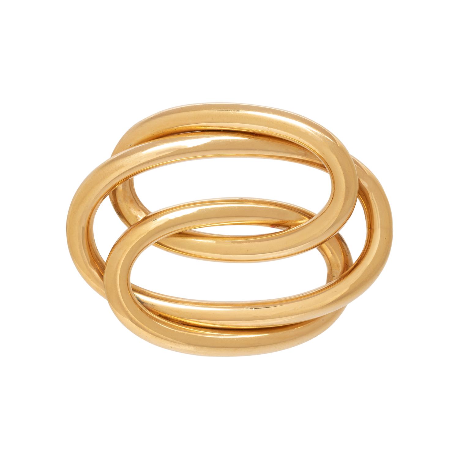 YELLOW GOLD BROOCH