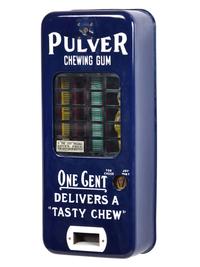 A Pulver Chewing Gum One Cent Porcelain Dispenser with Clown