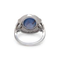 STAR SAPPHIRE AND DIAMOND RING