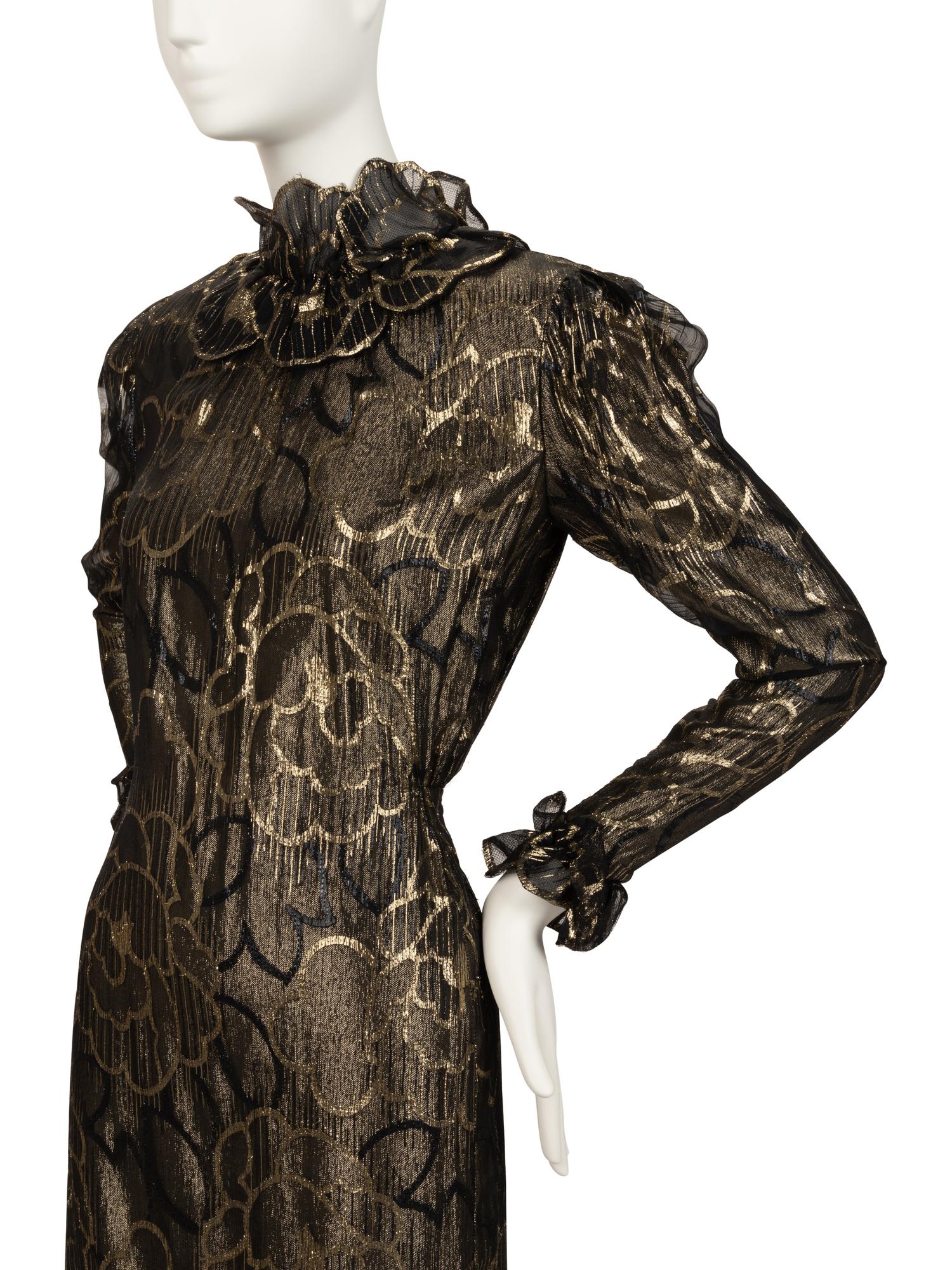 Two Designer Dresses: One Roberto Cavalli, One Pauline Trigère,1990-2010s