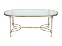 A Steel and Brass Low Table in the Style of Maison Jansen