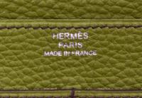 An Hermes Vert Anis Togo Dogon Duo Wallet, 4.9" x 7.9".