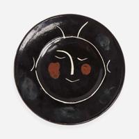 Pablo Picasso (Spanish, 1881-1973) Plate G from Visage Noir Service