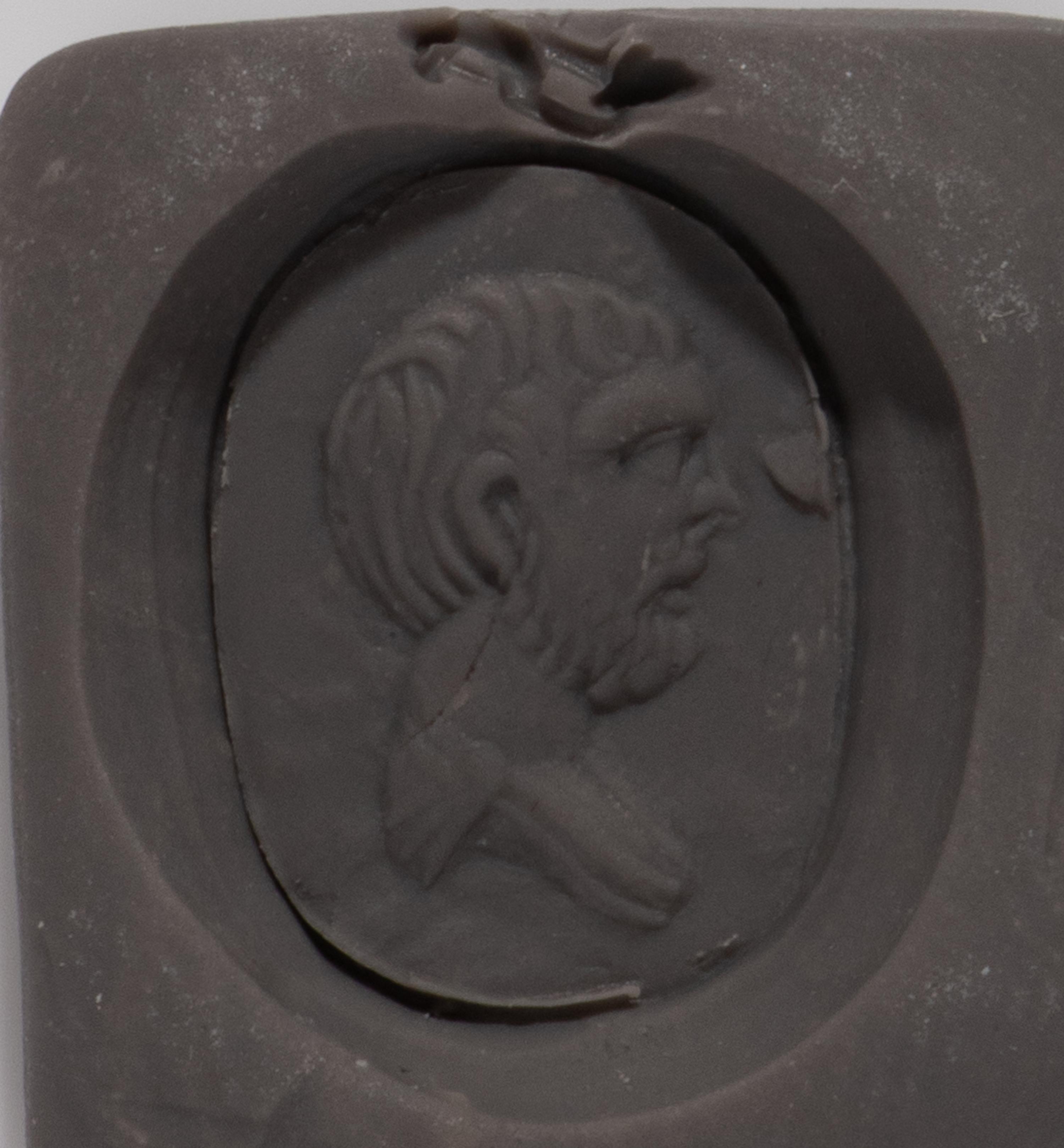 A Neoclassical Gold and Carnelian Pendant with a Male Portrait Head — with a modern gold chain