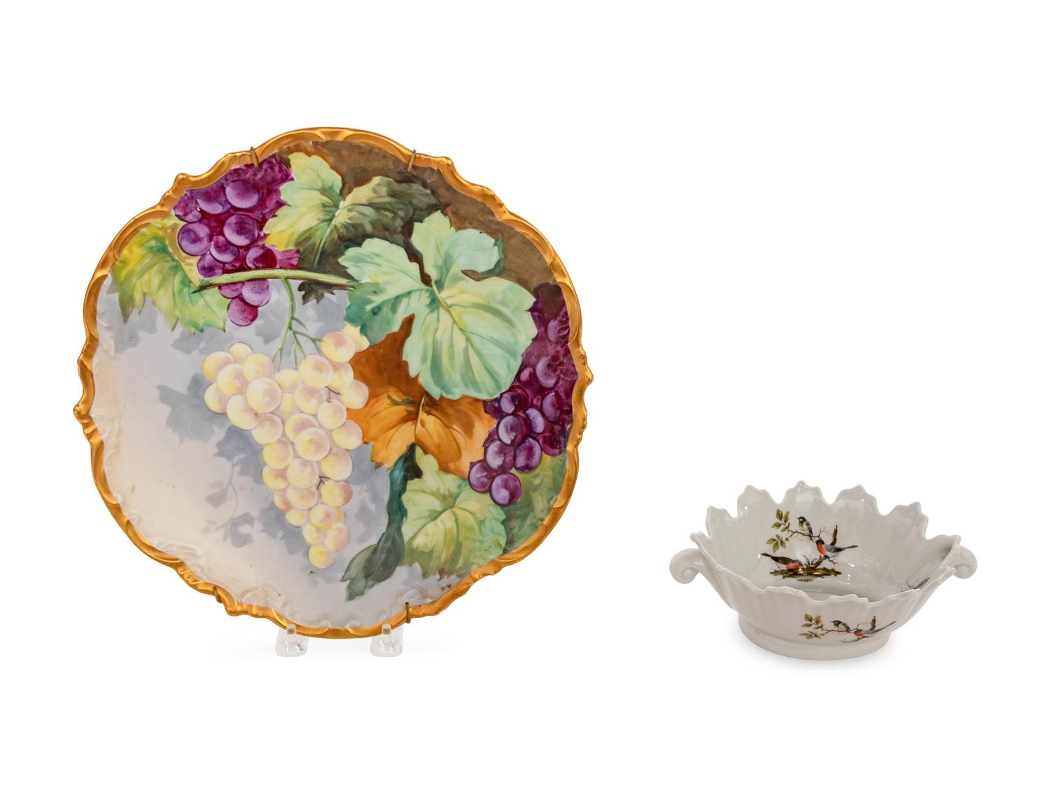 Two Limoges Porcelain Articles
