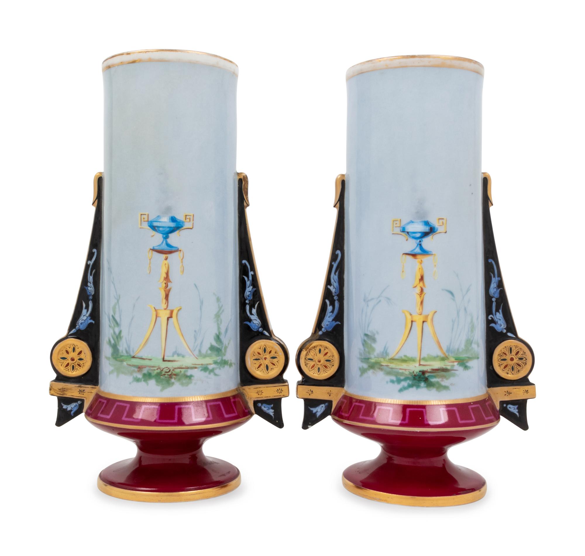A Pair of Paris Porcelain Vases