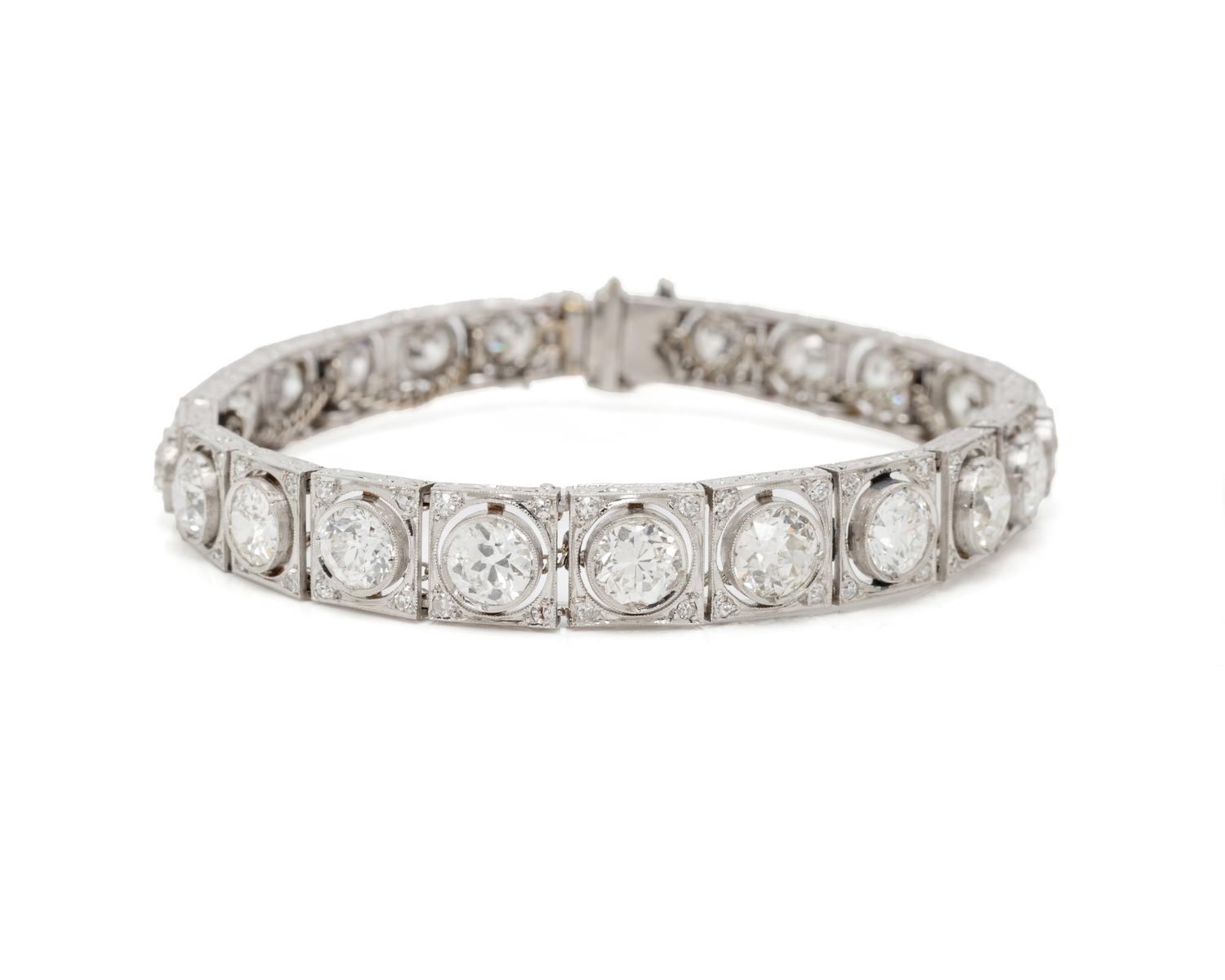 ART DECO, PLATINUM AND DIAMOND BRACELET
