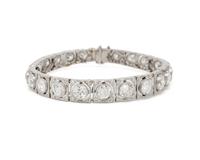 ART DECO, PLATINUM AND DIAMOND BRACELET