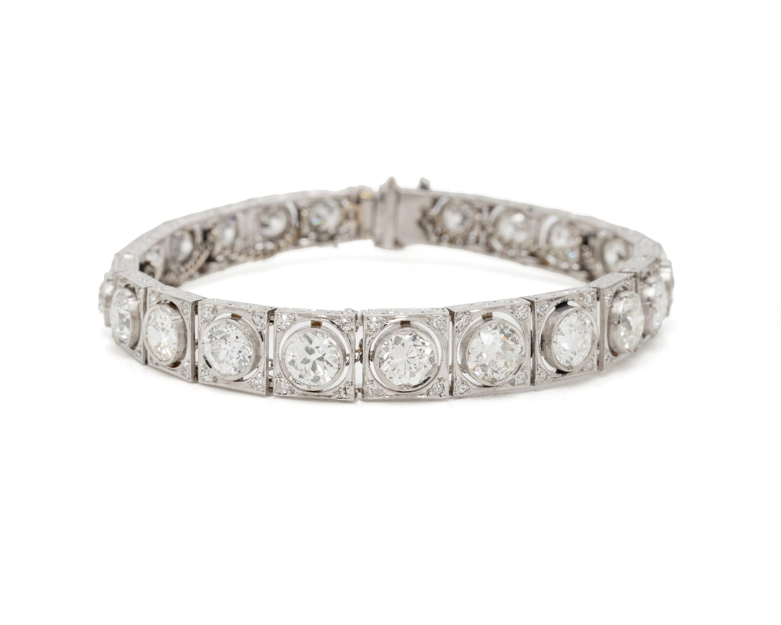 ART DECO, PLATINUM AND DIAMOND BRACELET
