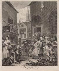 William Hogarth, (British, 1697-1764), The Four Times of Day: Morning, Noon, Evening, Night (a group of four works)