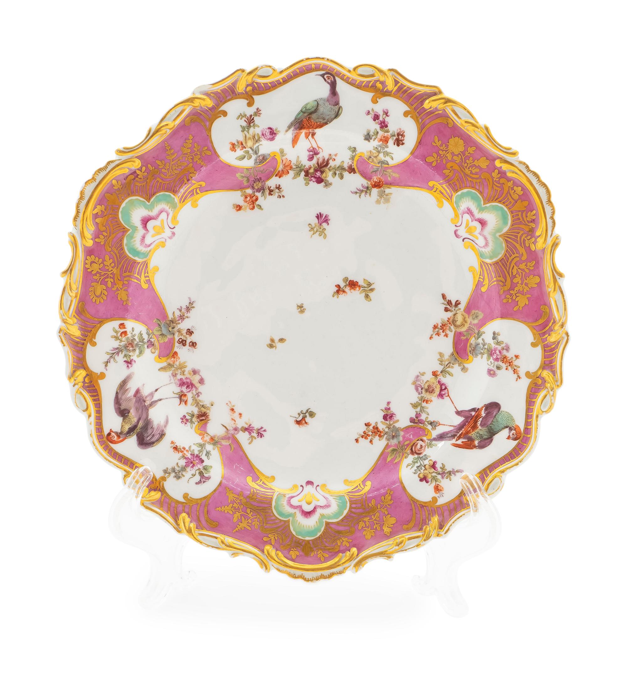 A Chelsea Porcelain Dessert Plate — C. 1775