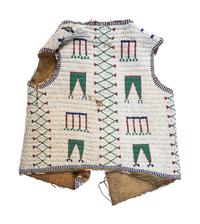 Sioux Child's Beaded Buffalo Hide Vest