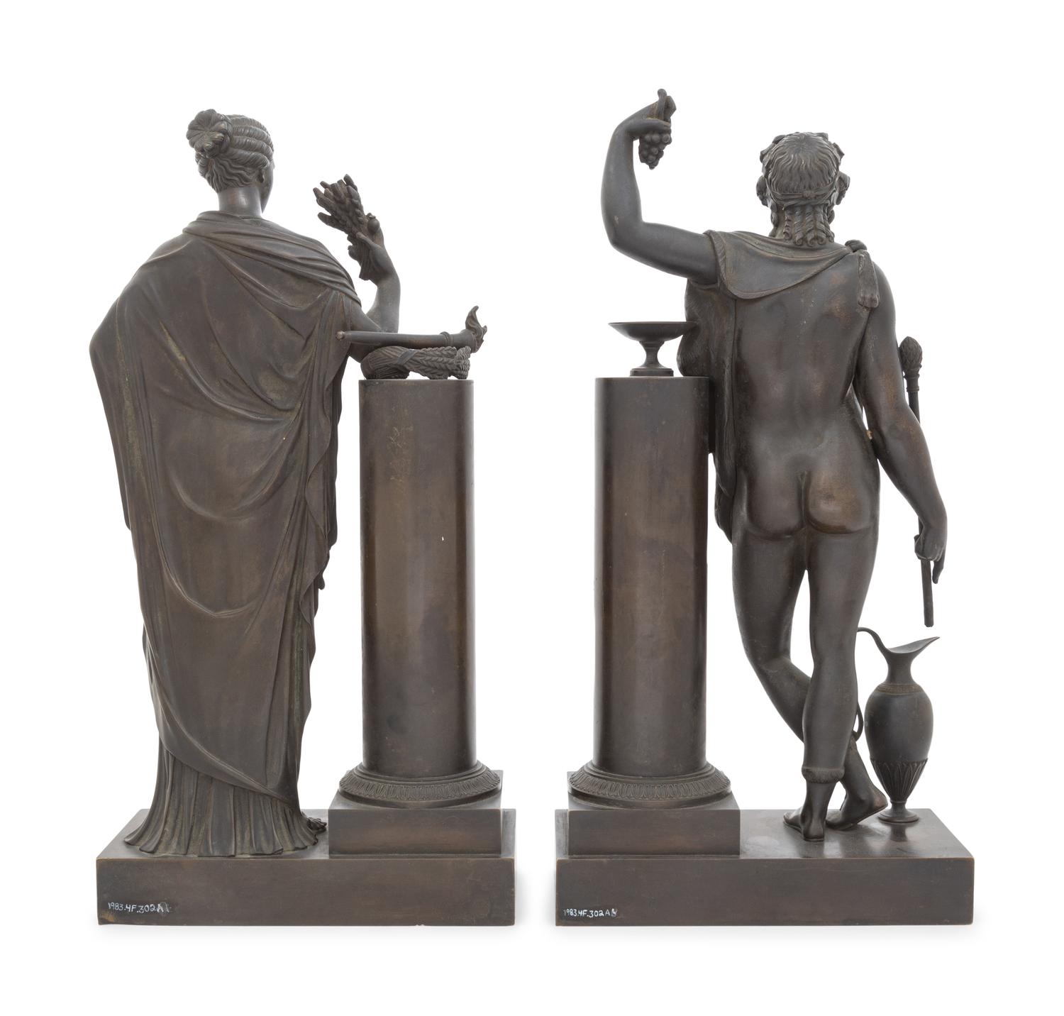 A Pair of French Bronze Allegorical Figures