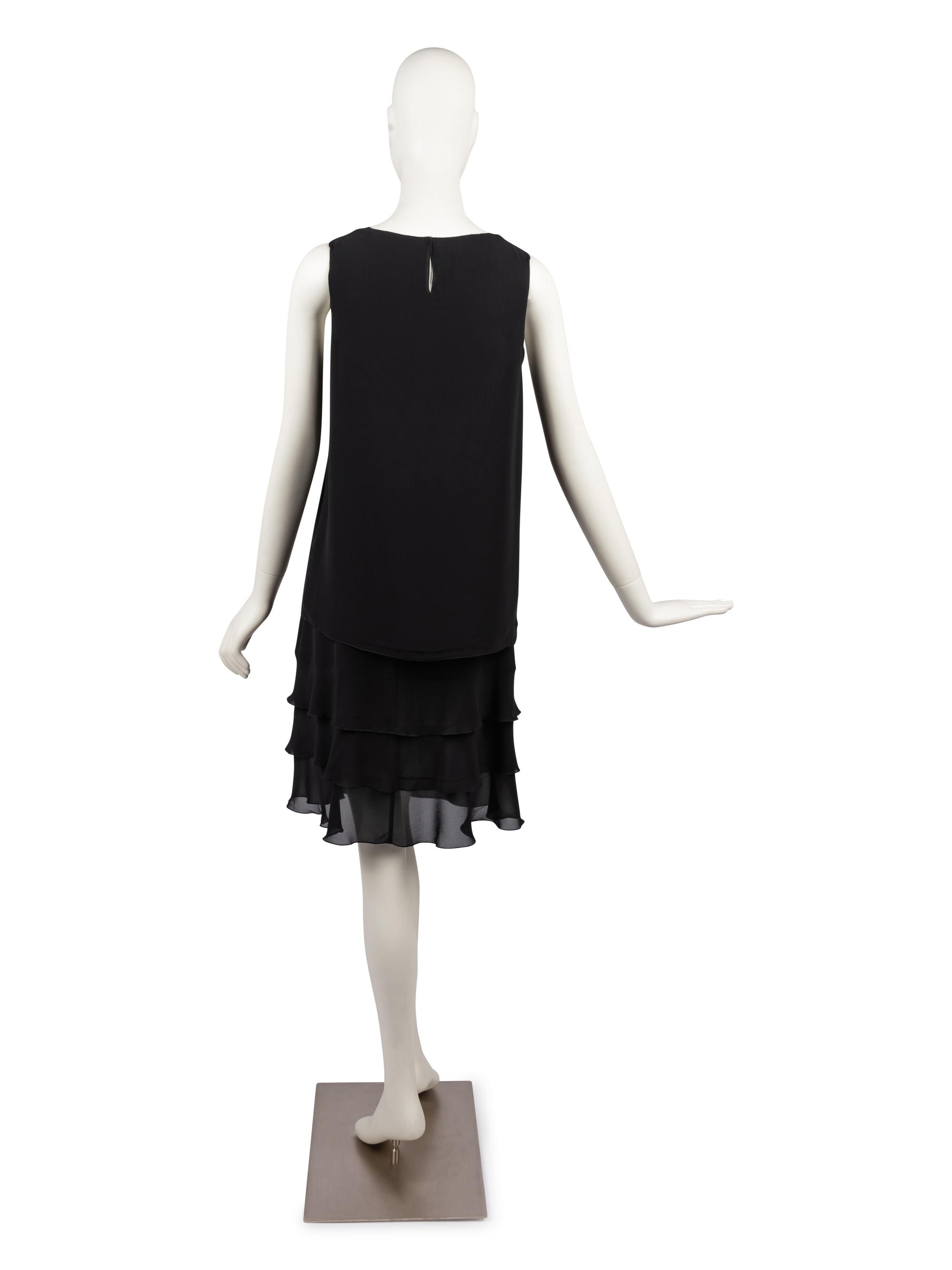 Chanel Black Chiffon Two-Piece Ensemble, 1990-2000s