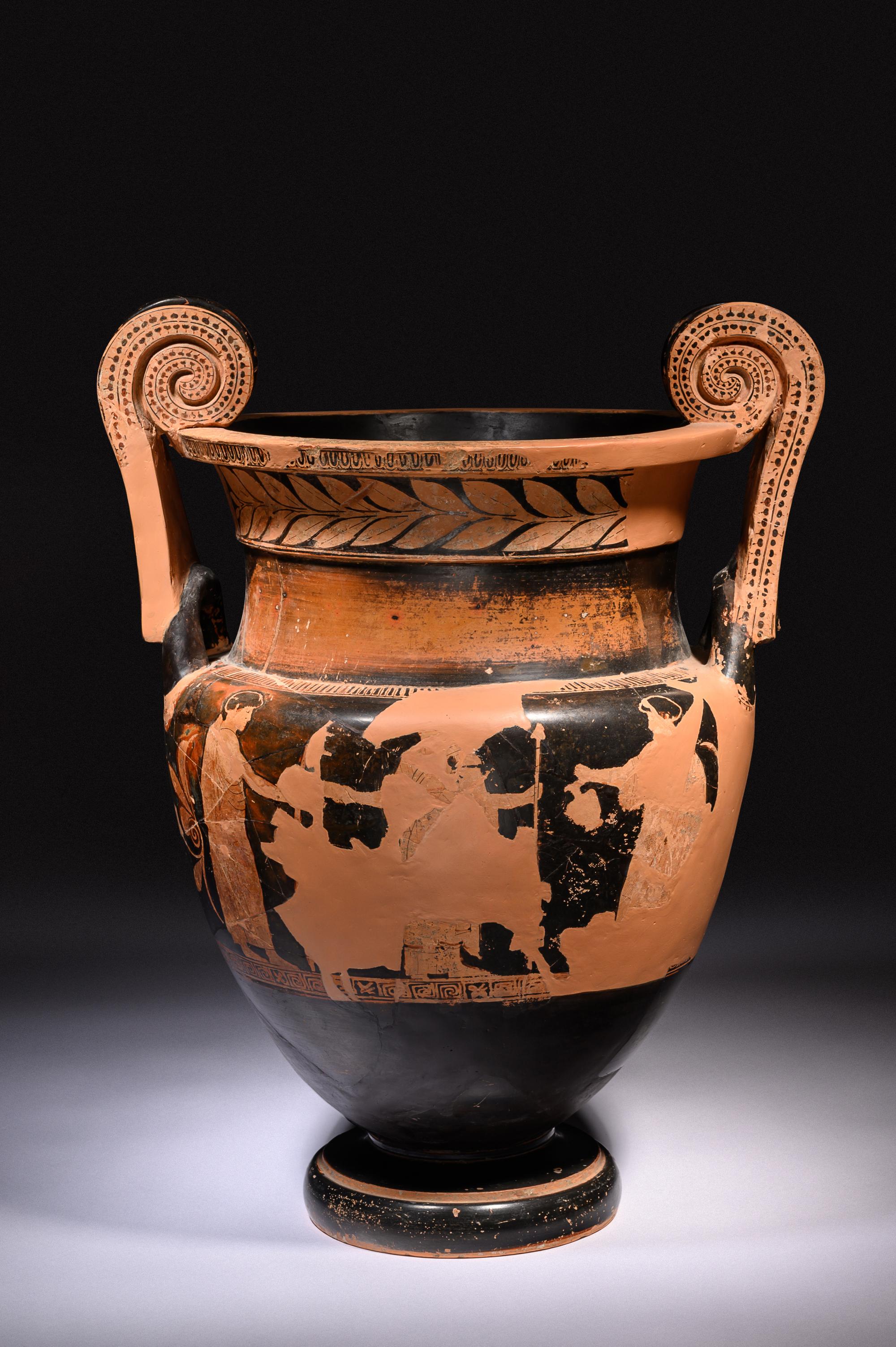 A Volute Krater with Attic Red-Figured Fragments