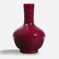 Tiffany Studios (American, active 1878-1932) Tiffany Red Favrile Vase, New York, USA, circa 1918