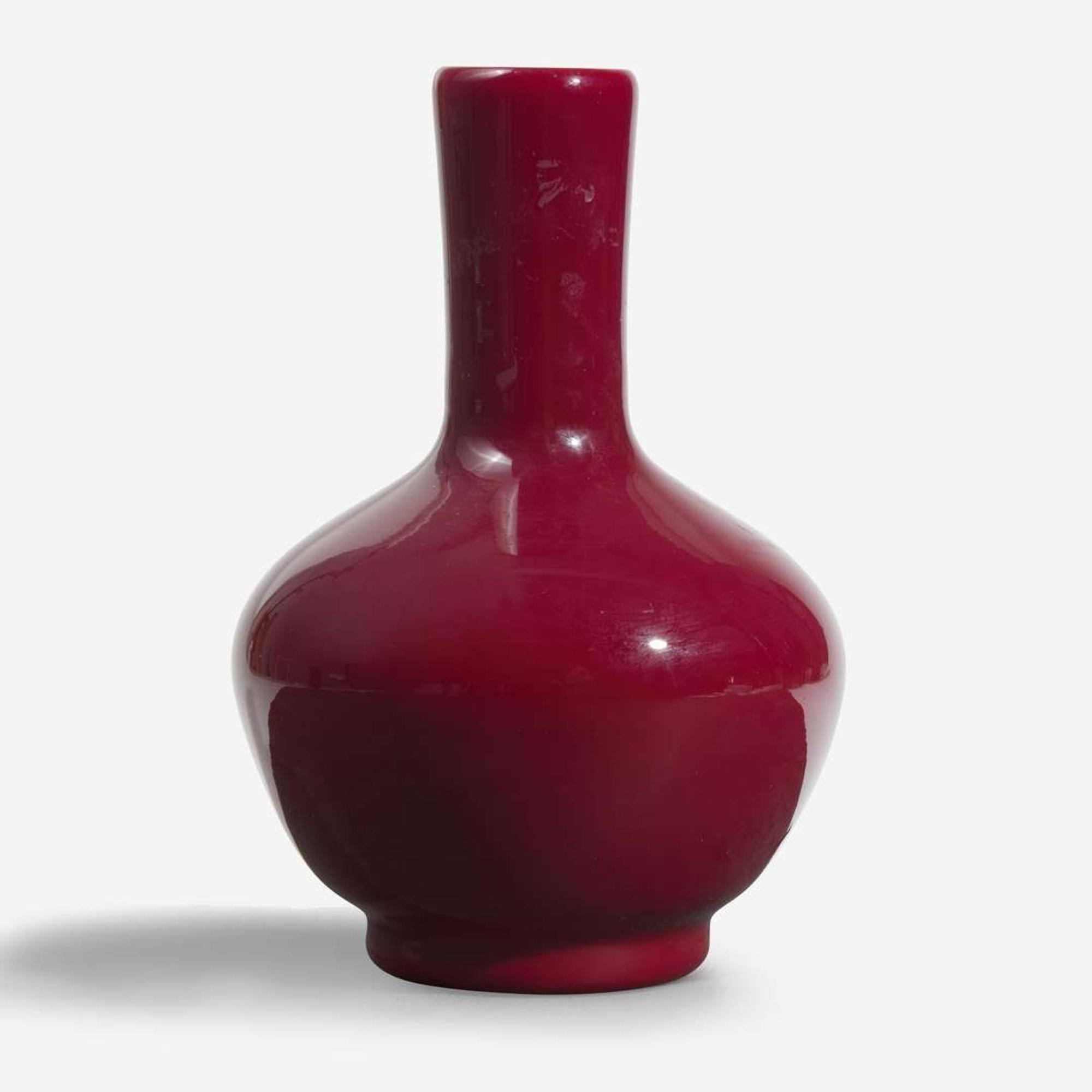 Tiffany Studios (American, active 1878-1932) Tiffany Red Favrile Vase, New York, USA, circa 1918