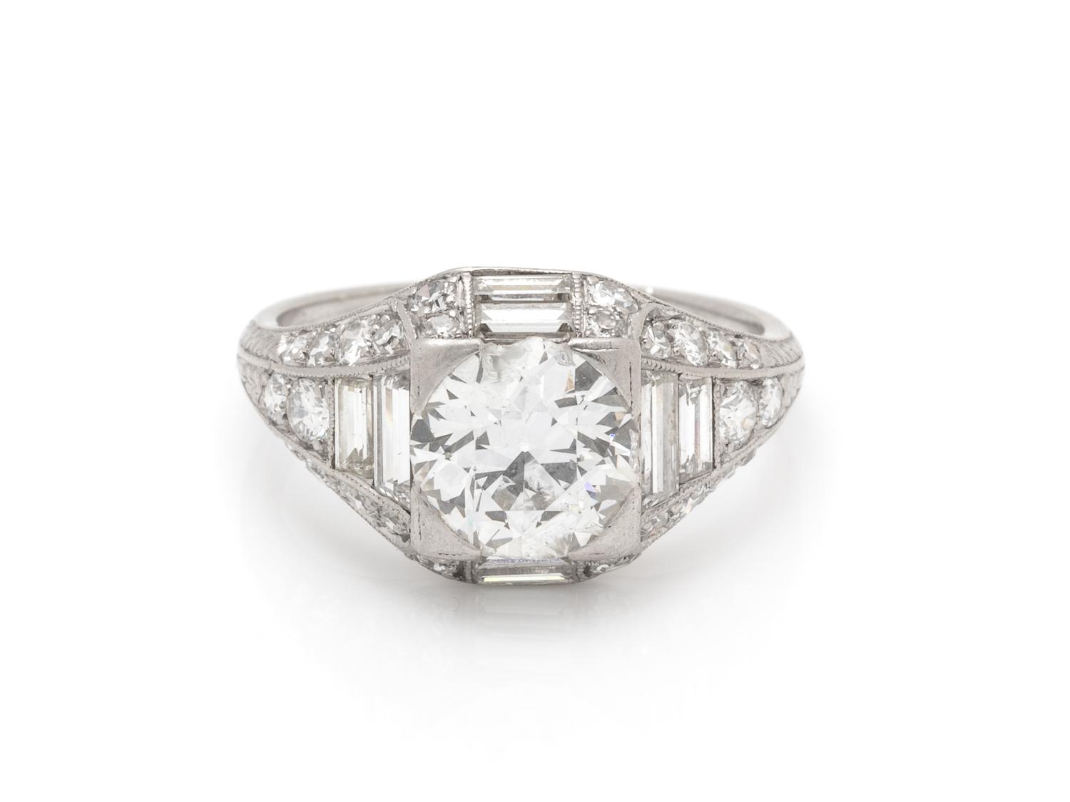 ART DECO, DIAMOND RING