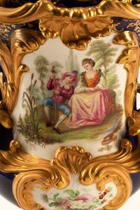 A Minton Porcelain Vase and Cover