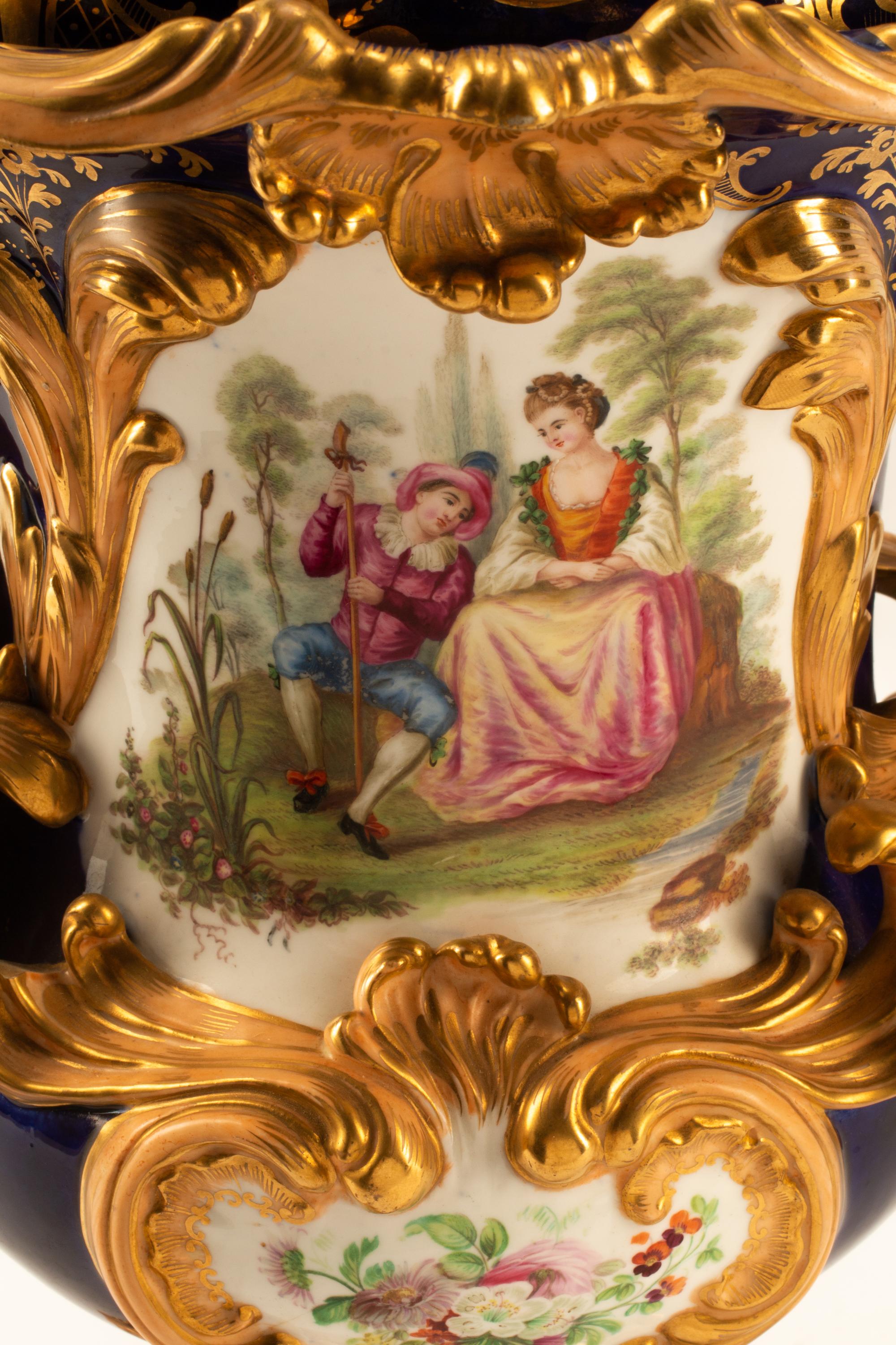 A Minton Porcelain Vase and Cover