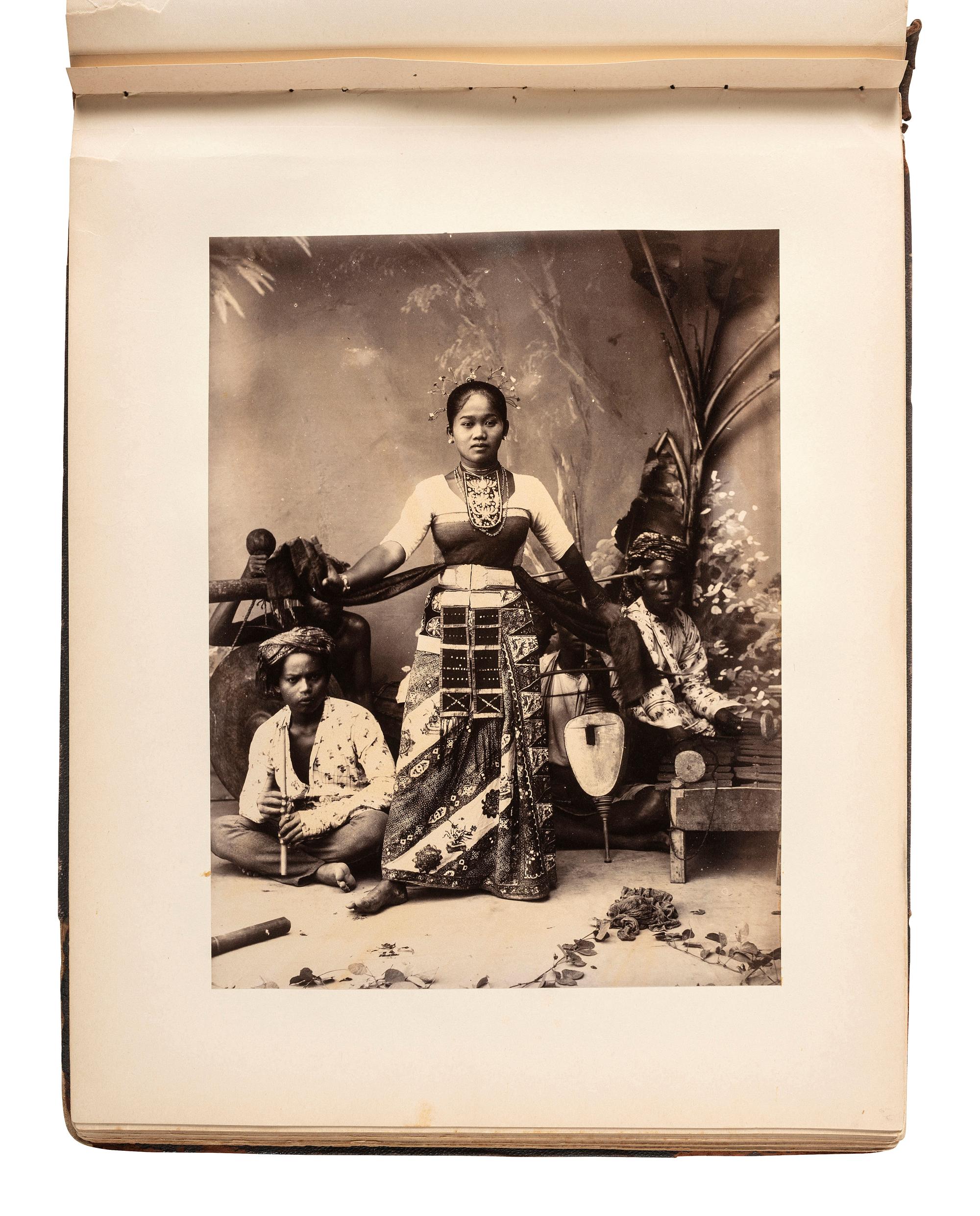 [EARLY PHOTOGRAPHY] -- [INDONESIA]. Album containing photographs of Java [Dutch East Indies]. Ca 1860s.
