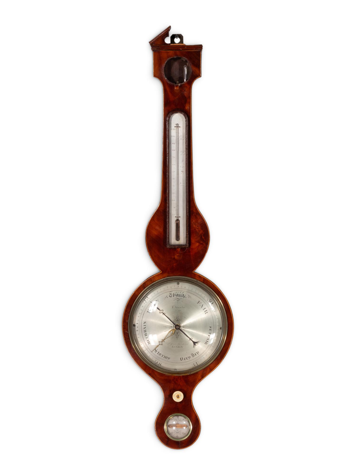 A George III Mahogany Wheel Barometer