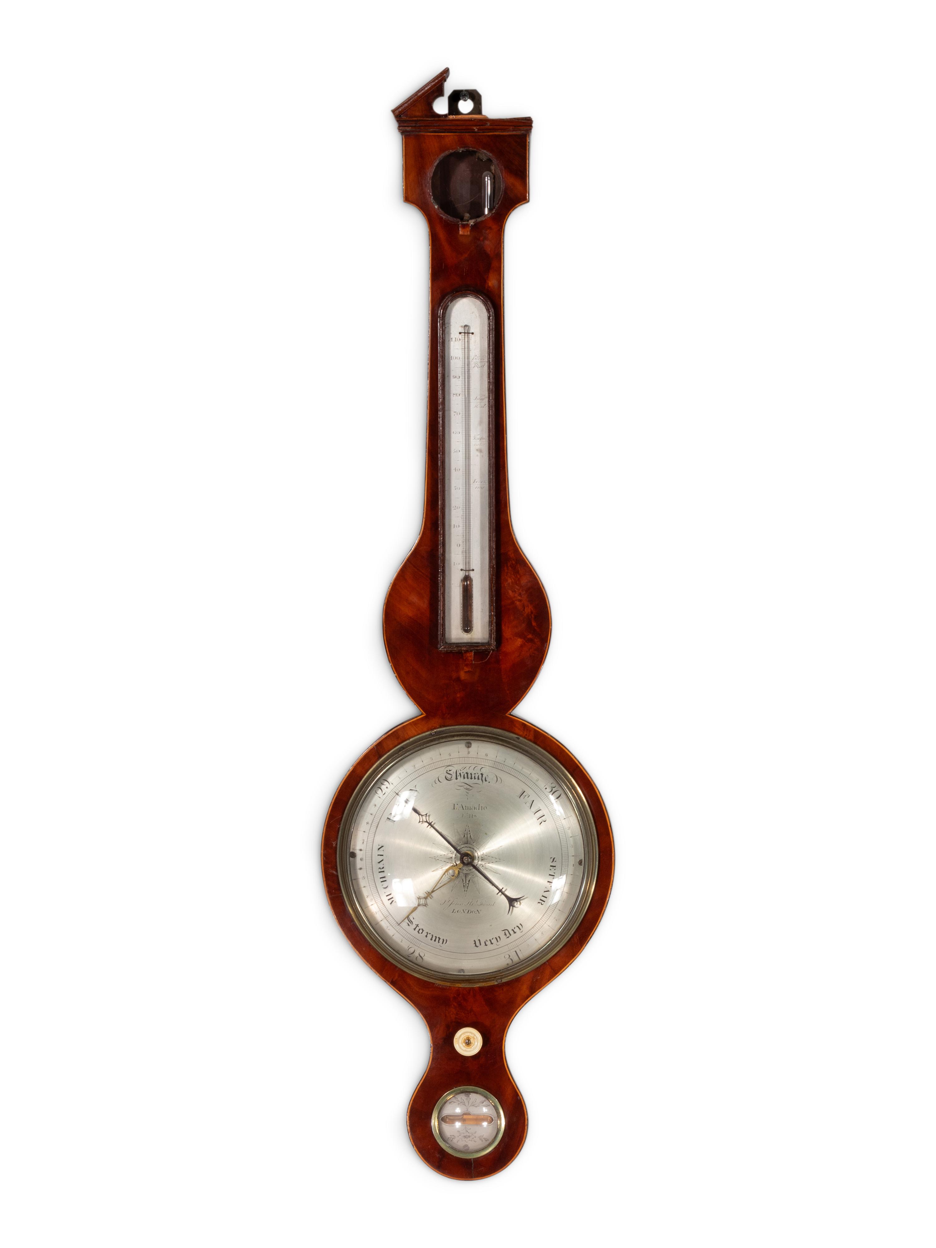 A George III Mahogany Wheel Barometer