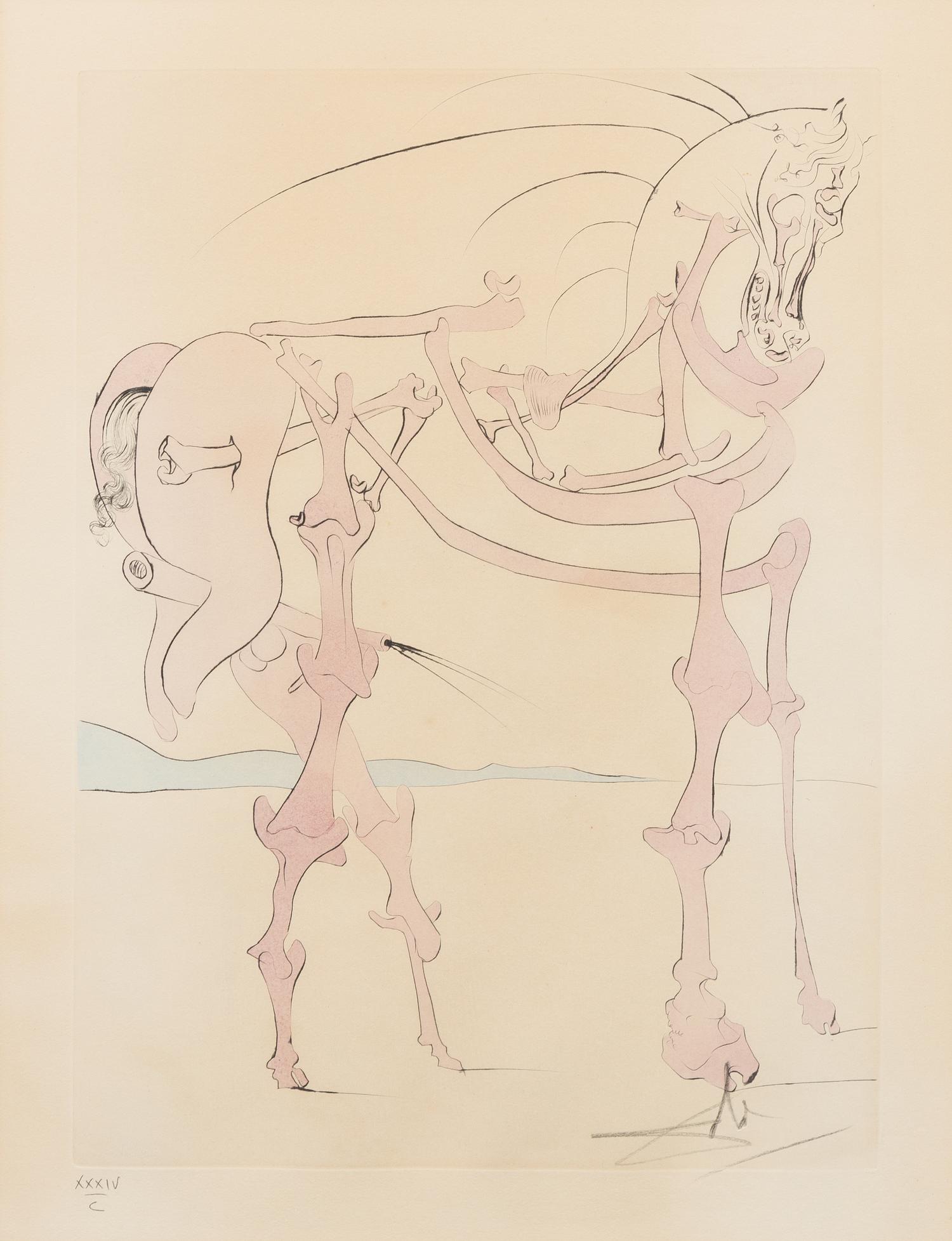 Salvador Dali, (Spanish, 1904-1989), Visions de Quevedo, 1975 (portfolio of 6)