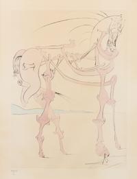 Salvador Dali, (Spanish, 1904-1989), Visions de Quevedo, 1975 (portfolio of 6)