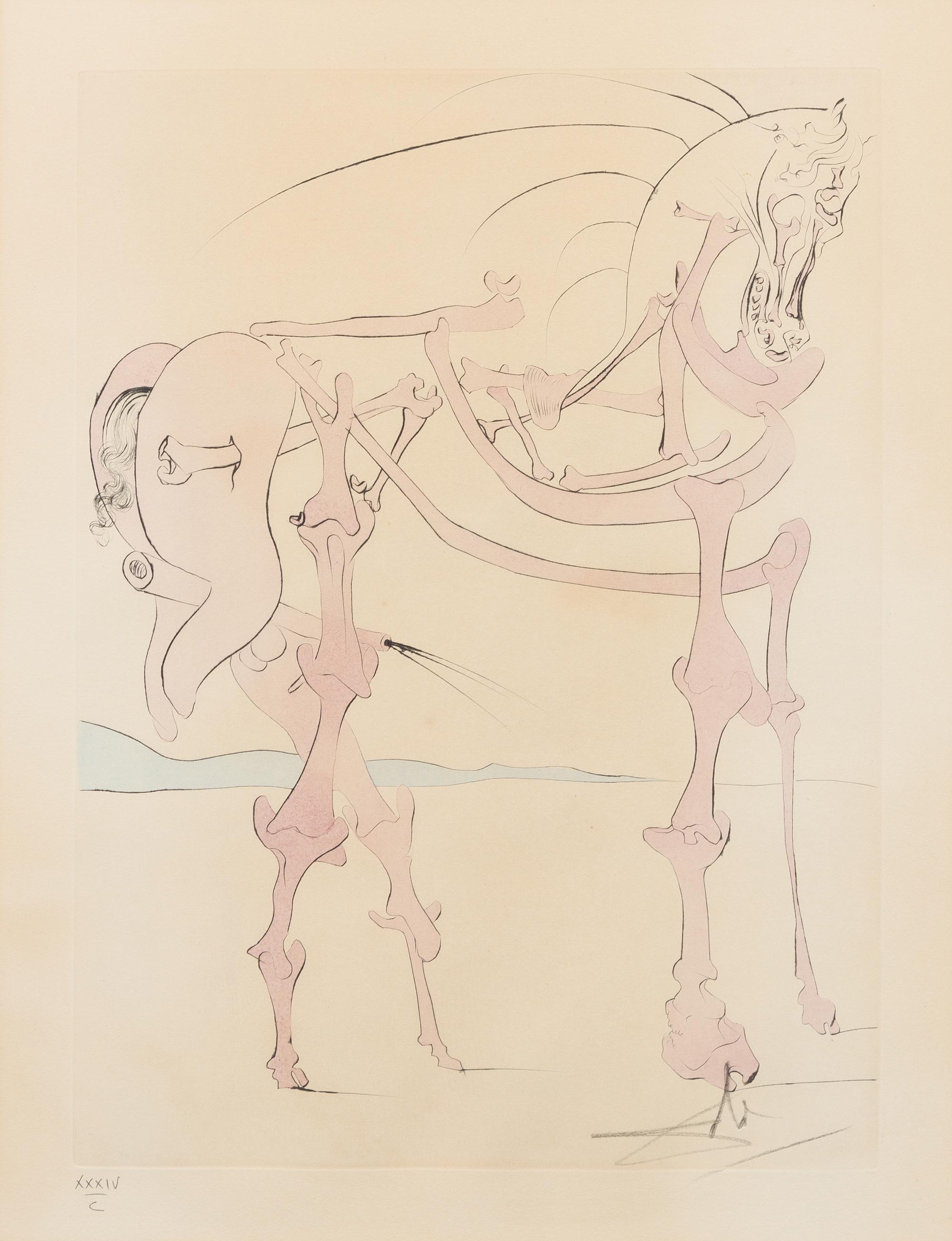 Salvador Dali, (Spanish, 1904-1989), Visions de Quevedo, 1975 (portfolio of 6)