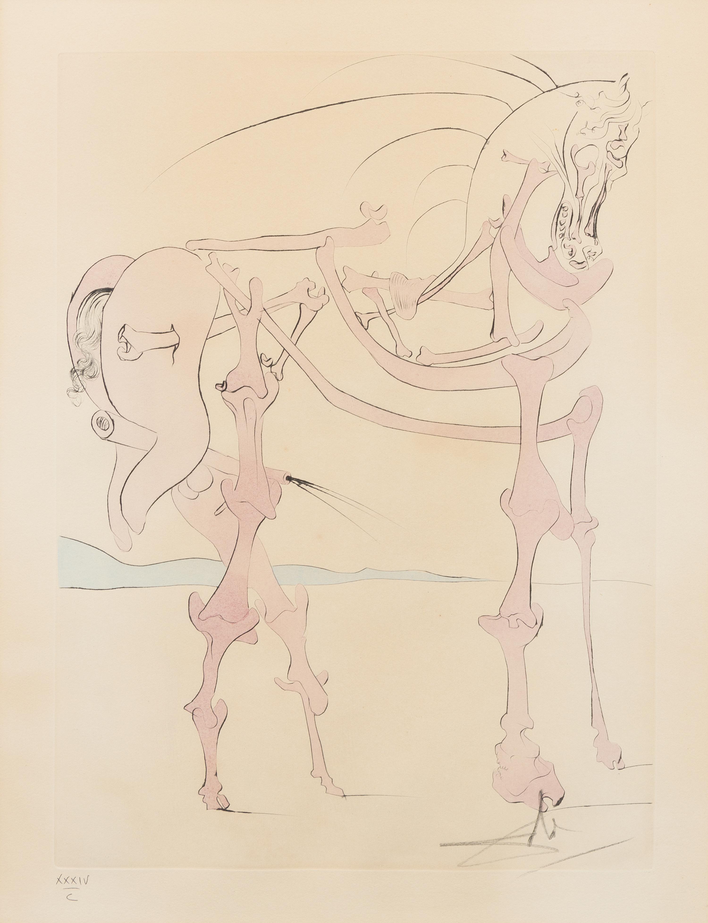 Salvador Dali, (Spanish, 1904-1989), Visions de Quevedo, 1975 (portfolio of 6)