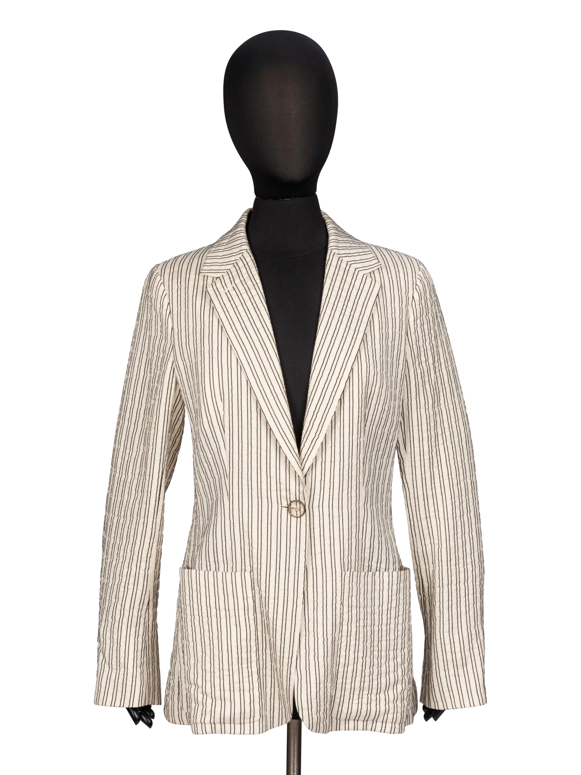 Hermès, Striped Seersucker Blazer